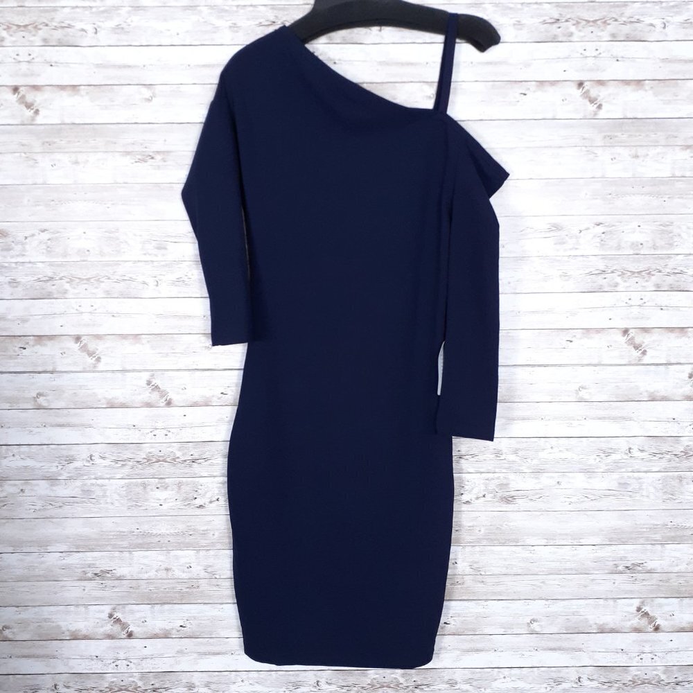 Max & Ash Off Shoulder Dress S Navy Blue 558 - Picture 2 of 7